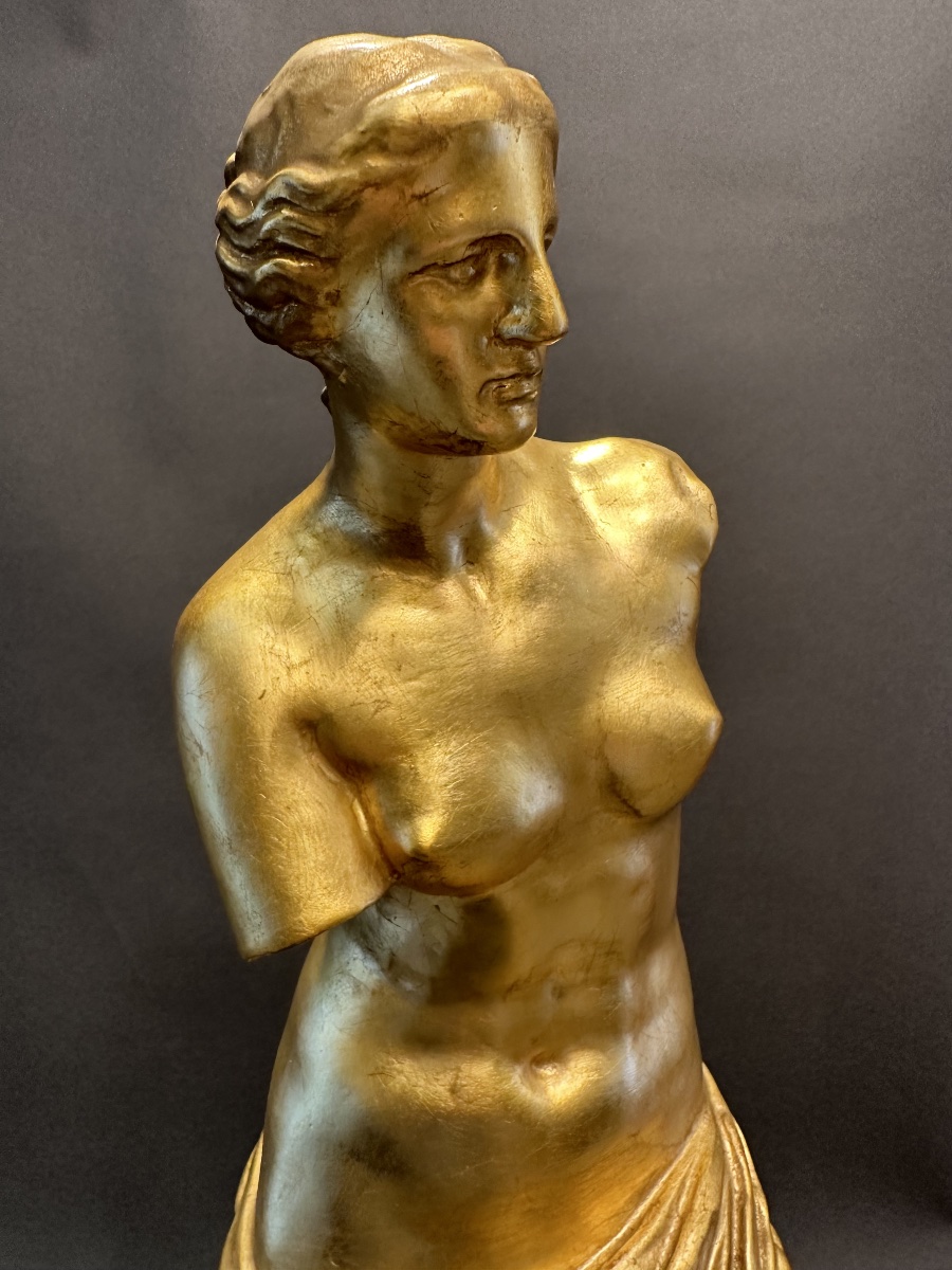 Gilded Venus Statue   – Height: 64 Cm-photo-5