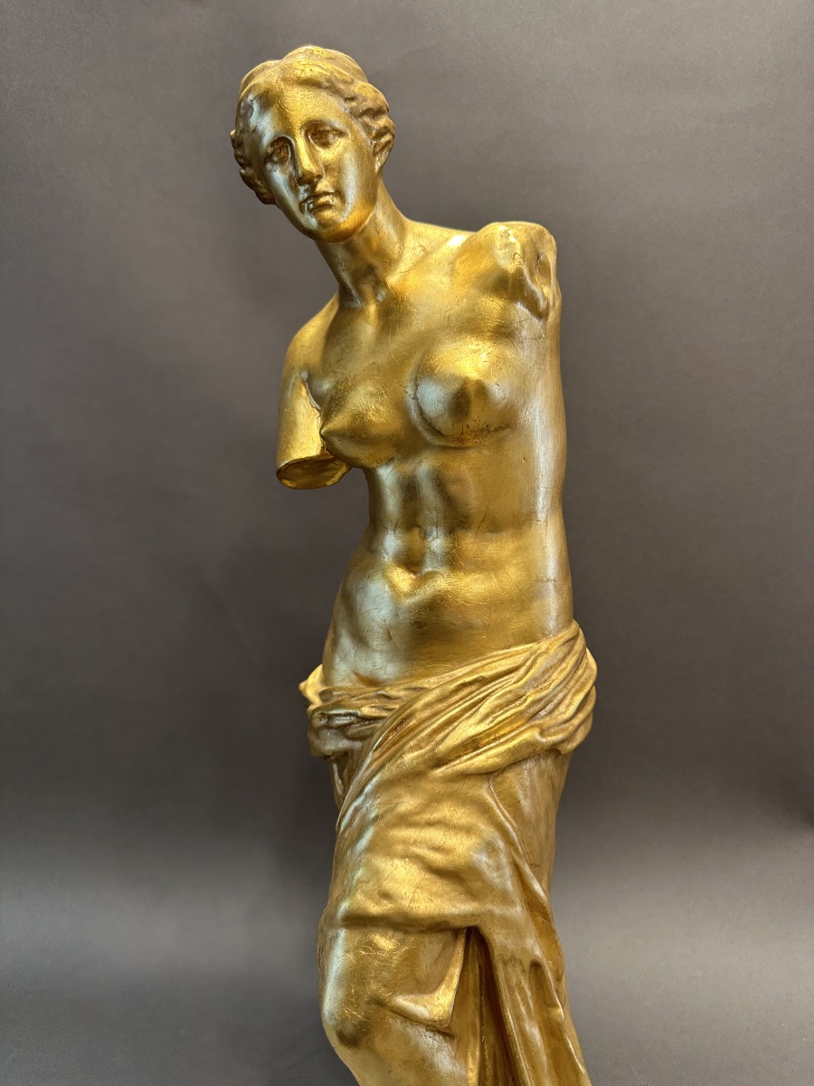 Gilded Venus Statue   – Height: 64 Cm-photo-6