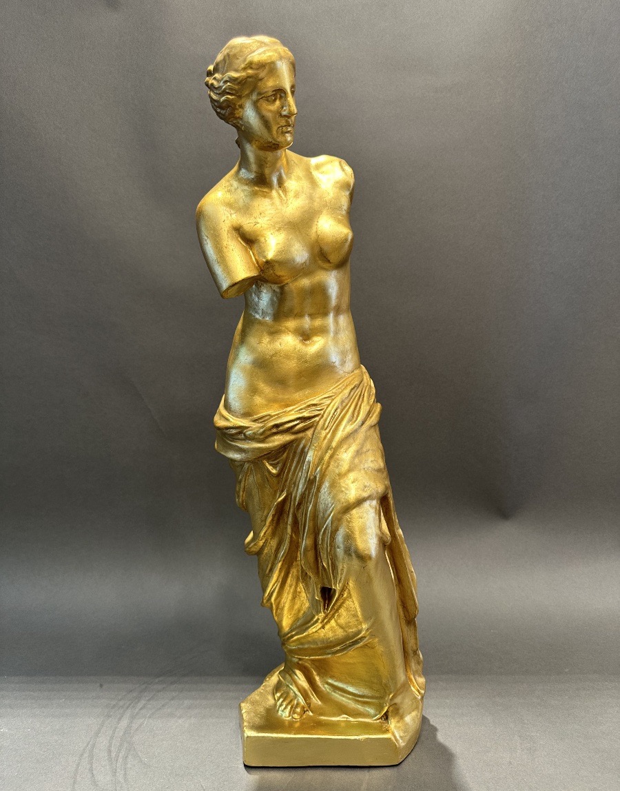 Gilded Venus Statue   – Height: 64 Cm