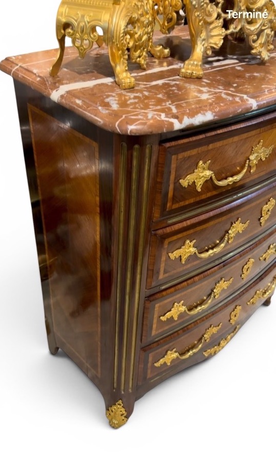 Louis XV-era Marquetry Chest Of Drawers – 18th Century-photo-3