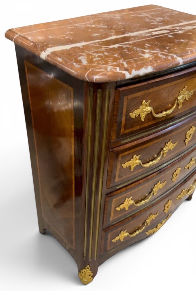 Louis XV-era Marquetry Chest Of Drawers – 18th Century-photo-4