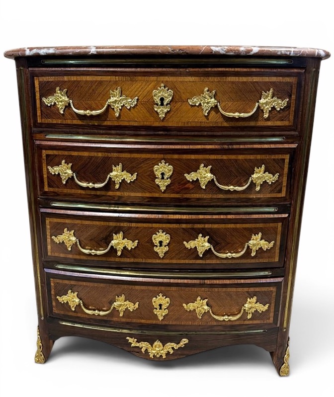 Louis XV-era Marquetry Chest Of Drawers – 18th Century
