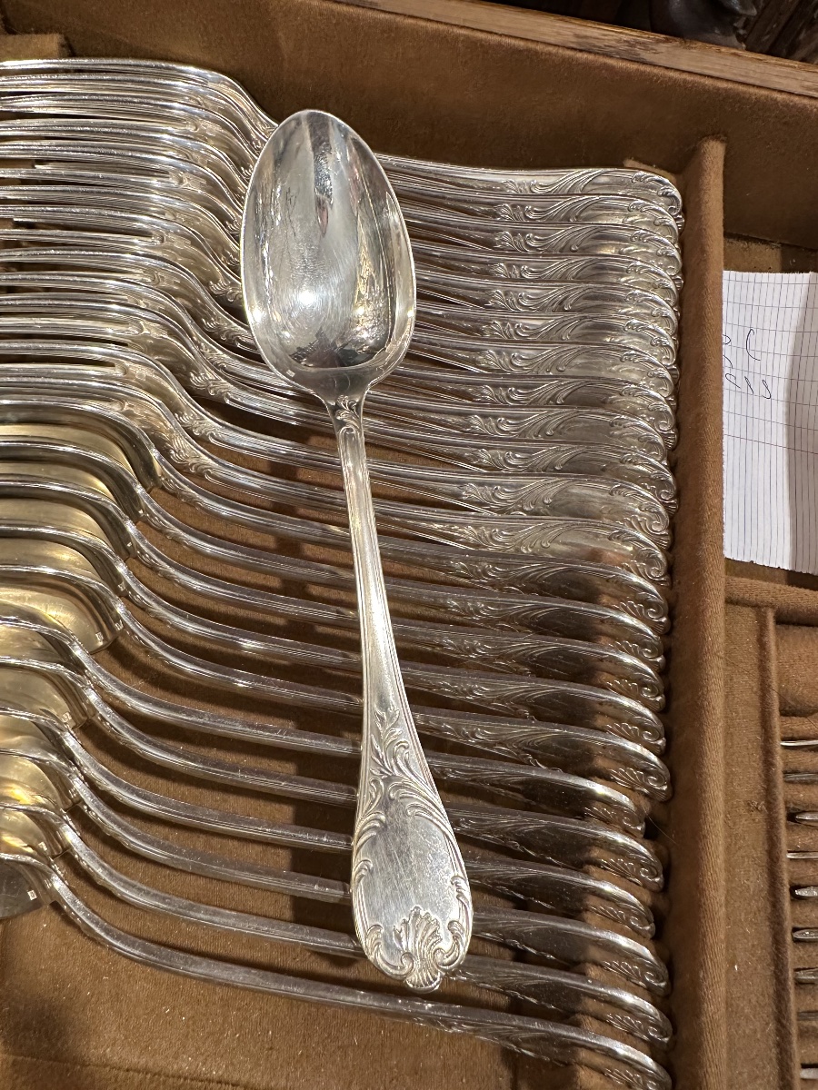 Ménagère Christofle modèle Marly – 150 pièces en métal argenté-photo-4