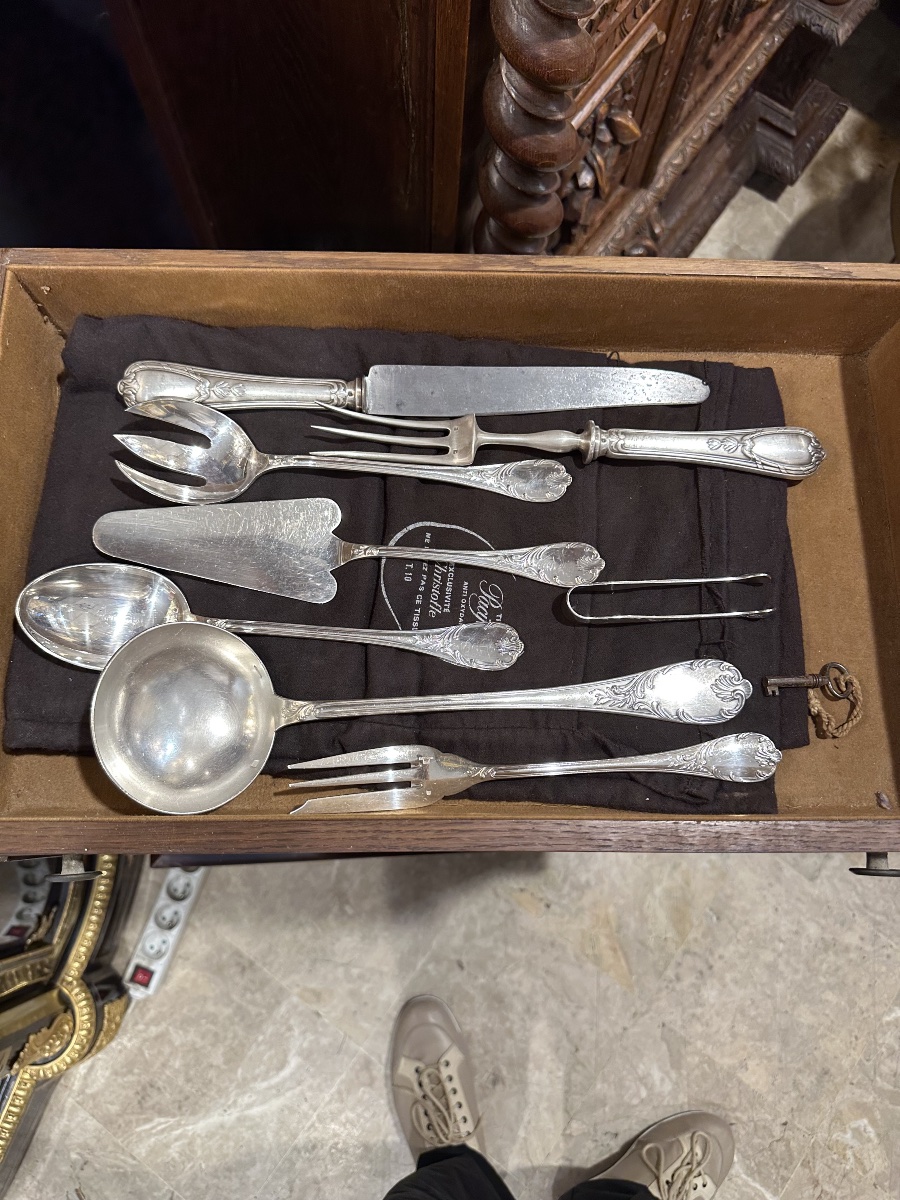 Ménagère Christofle modèle Marly – 150 pièces en métal argenté-photo-8