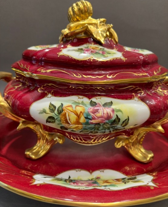 Limoges Porcelain Soup Tureen With Lid – 20th Century-photo-2