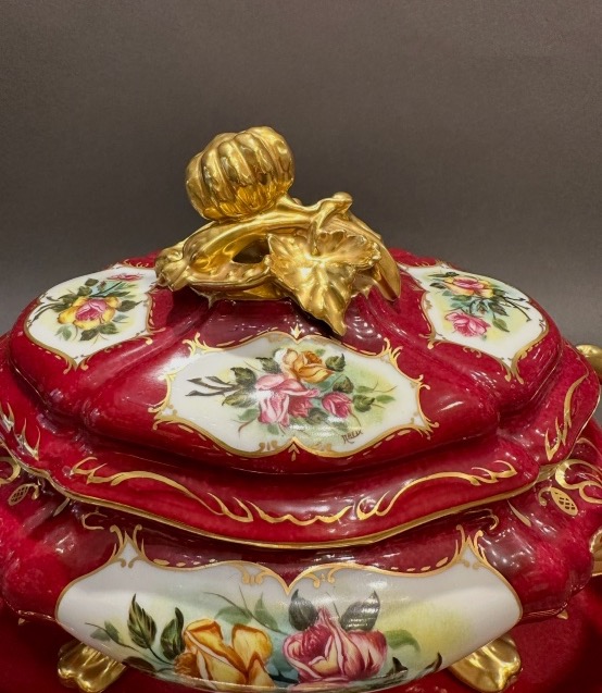 Limoges Porcelain Soup Tureen With Lid – 20th Century-photo-3