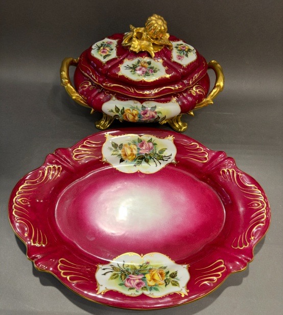 Limoges Porcelain Soup Tureen With Lid – 20th Century-photo-2