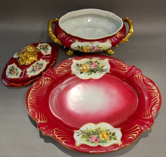 Limoges Porcelain Soup Tureen With Lid – 20th Century-photo-3