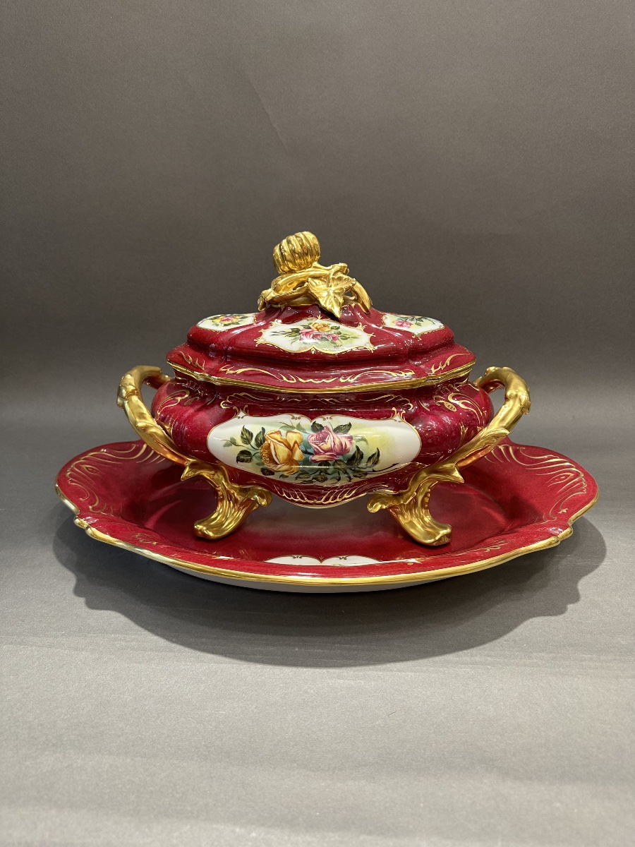 Limoges Porcelain Soup Tureen With Lid – 20th Century