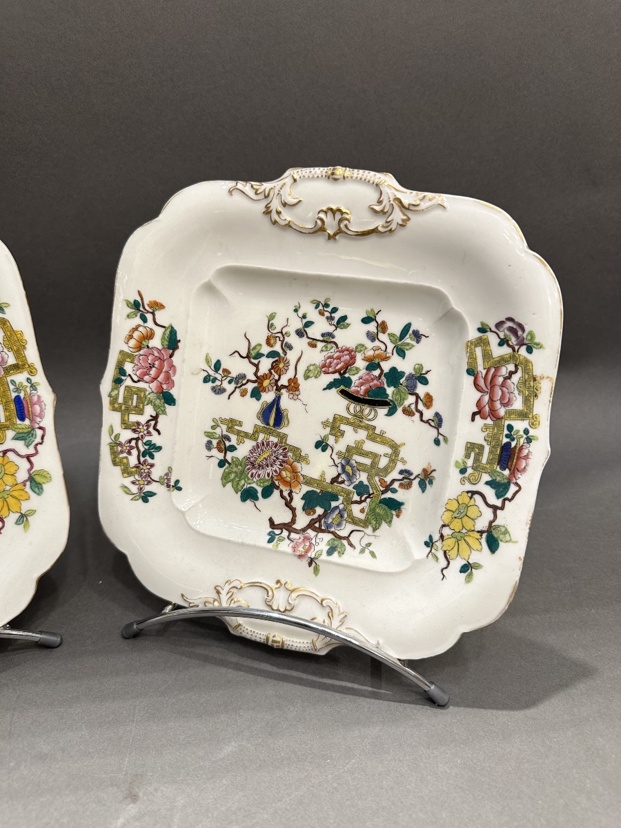 Pair Of Porcelain Serving Dishes – Chinese-style Design – Jp Brand-photo-2