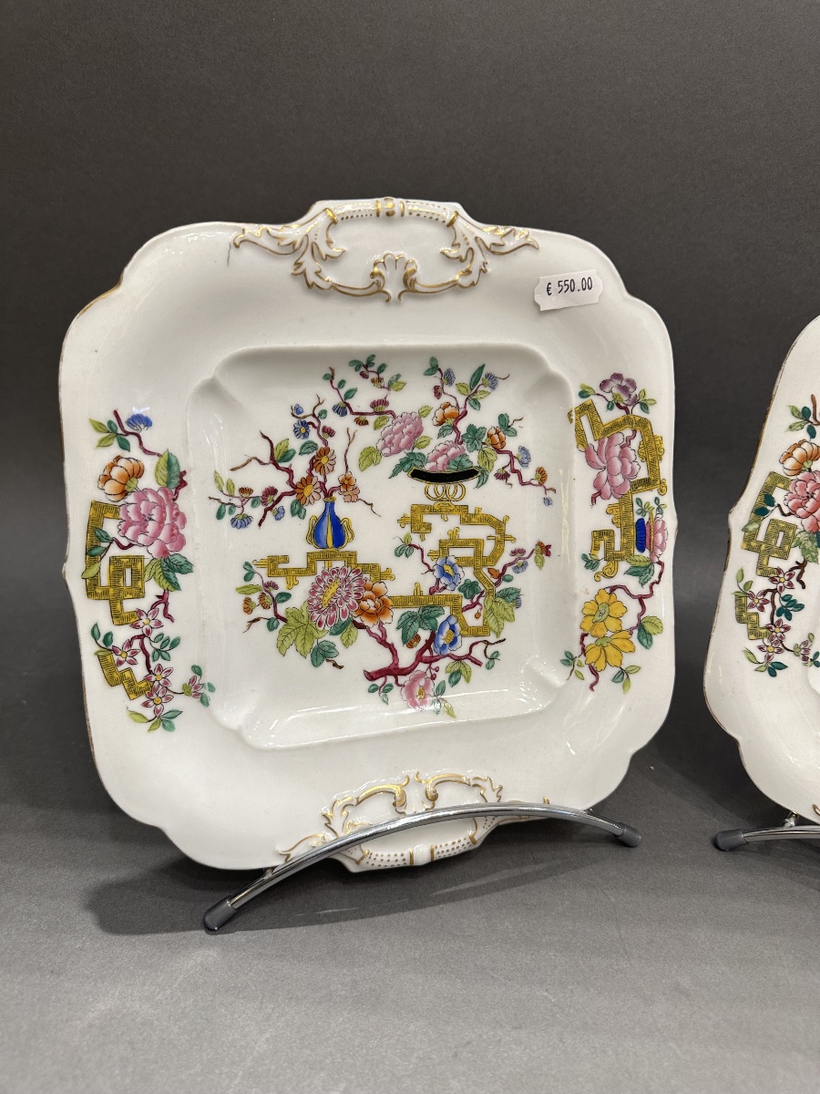Pair Of Porcelain Serving Dishes – Chinese-style Design – Jp Brand-photo-4