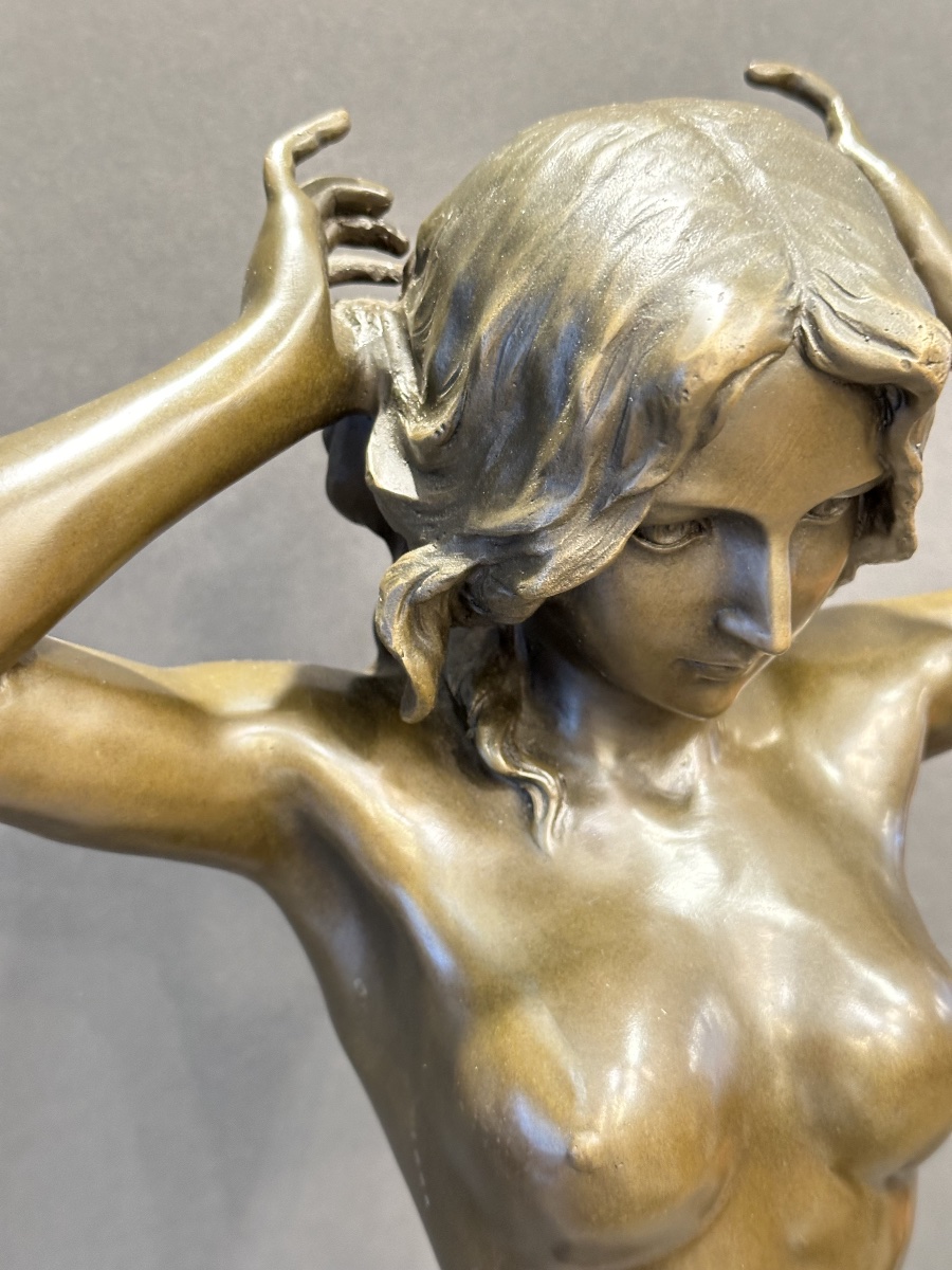 Statue en bronze signée Pittaluga – Hauteur 76 cm-photo-2