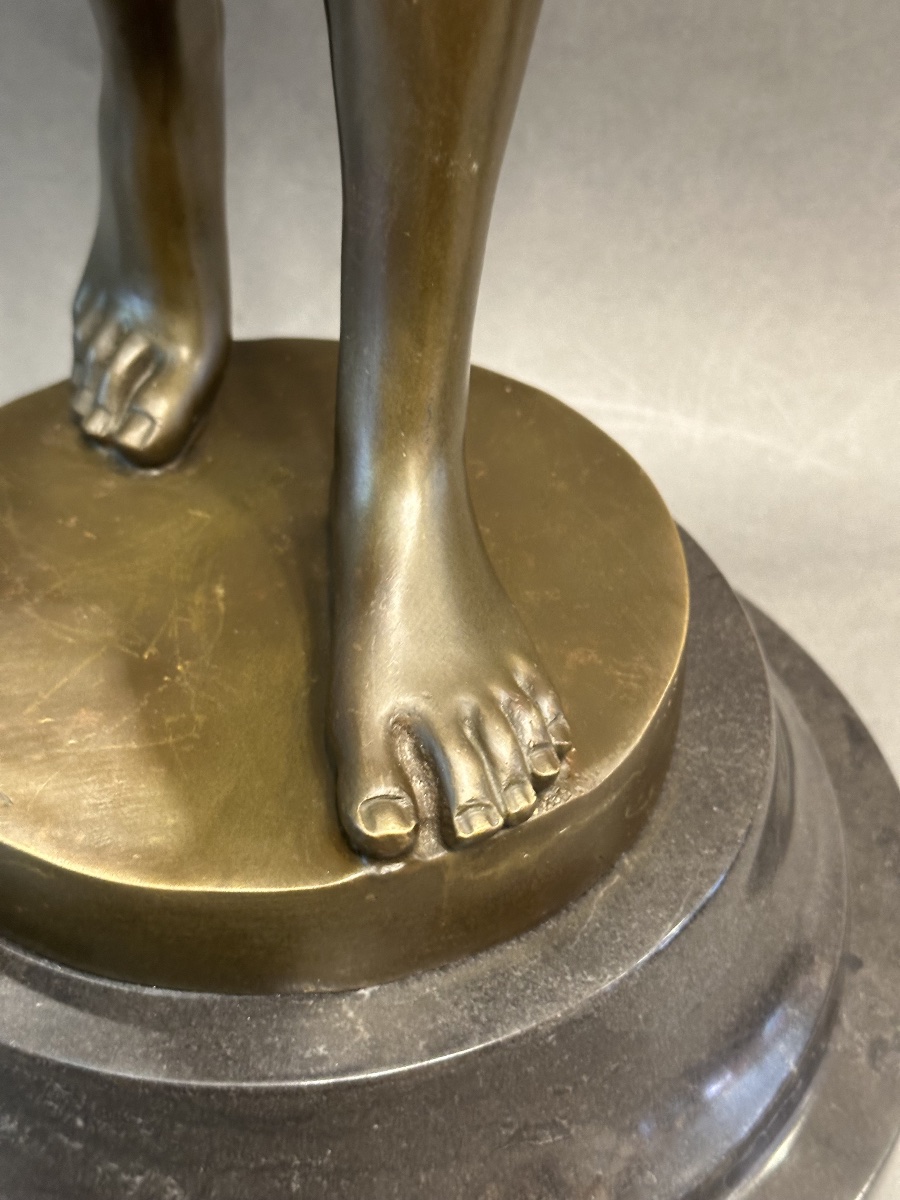 Statue en bronze signée Pittaluga – Hauteur 76 cm-photo-3