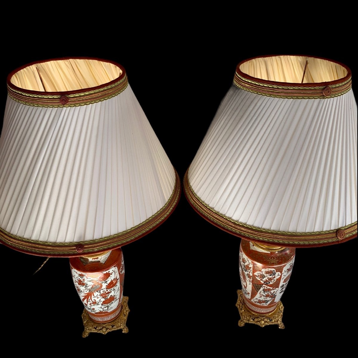 Paire De Lampes Canton, Style XIXème-photo-1