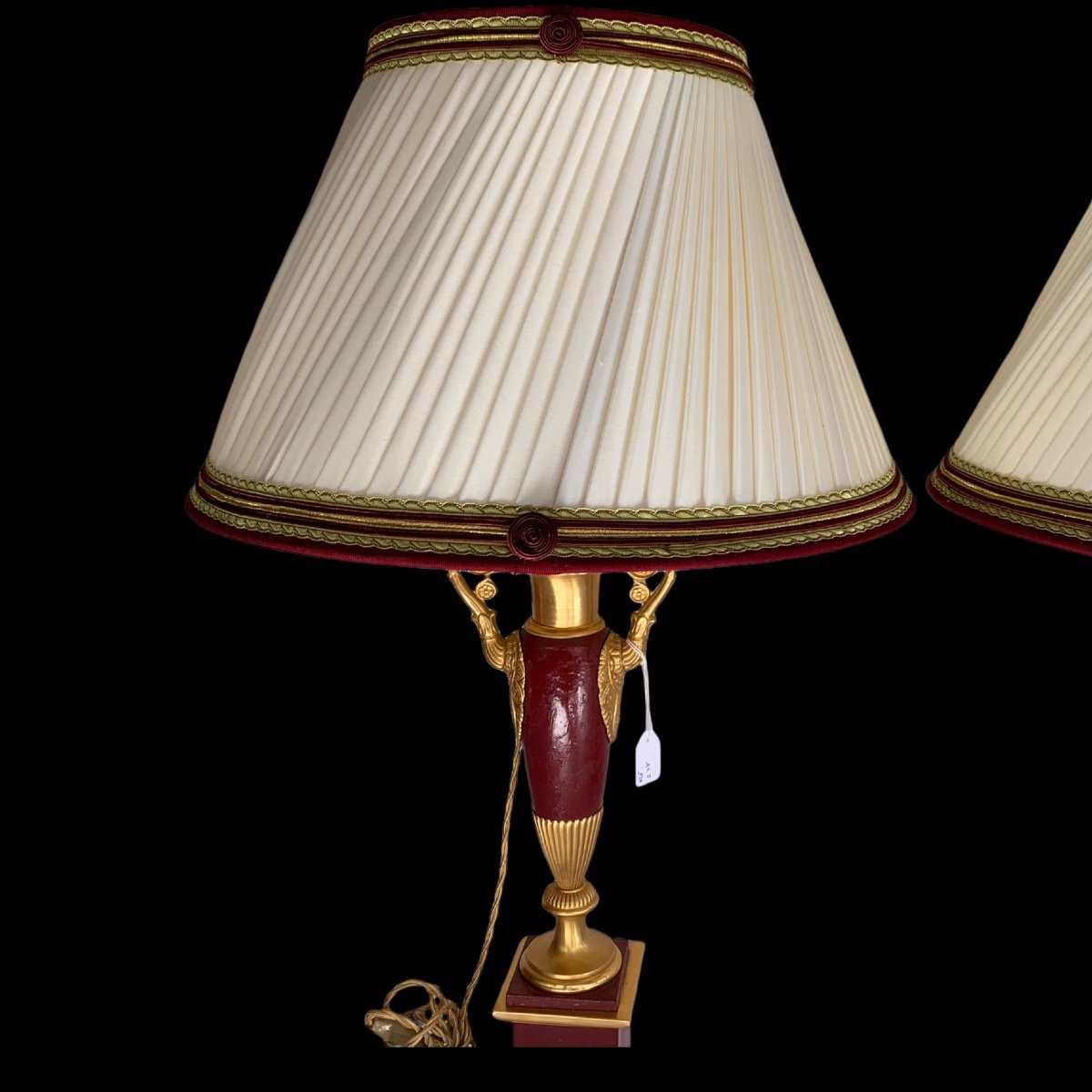 Paire De Lampes En Tôle d'Acier, Style Empire-photo-4