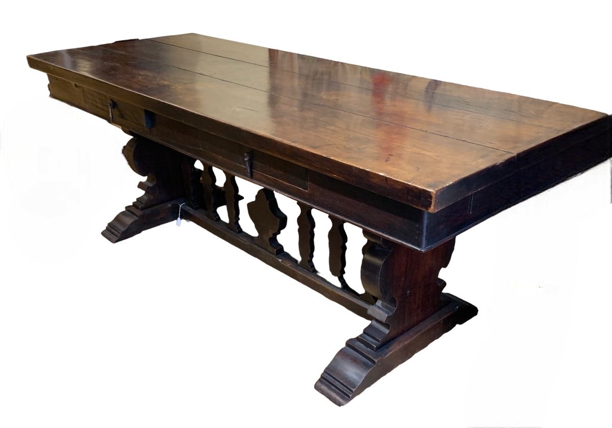 Common Room Table In Oak And Walnut-photo-2