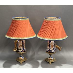 Paire de Lampes en porcelaine