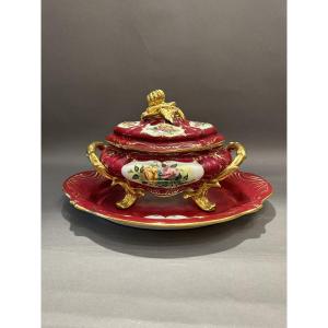 soupière couverte en porcelaine de limoges – XXᵉ siècle