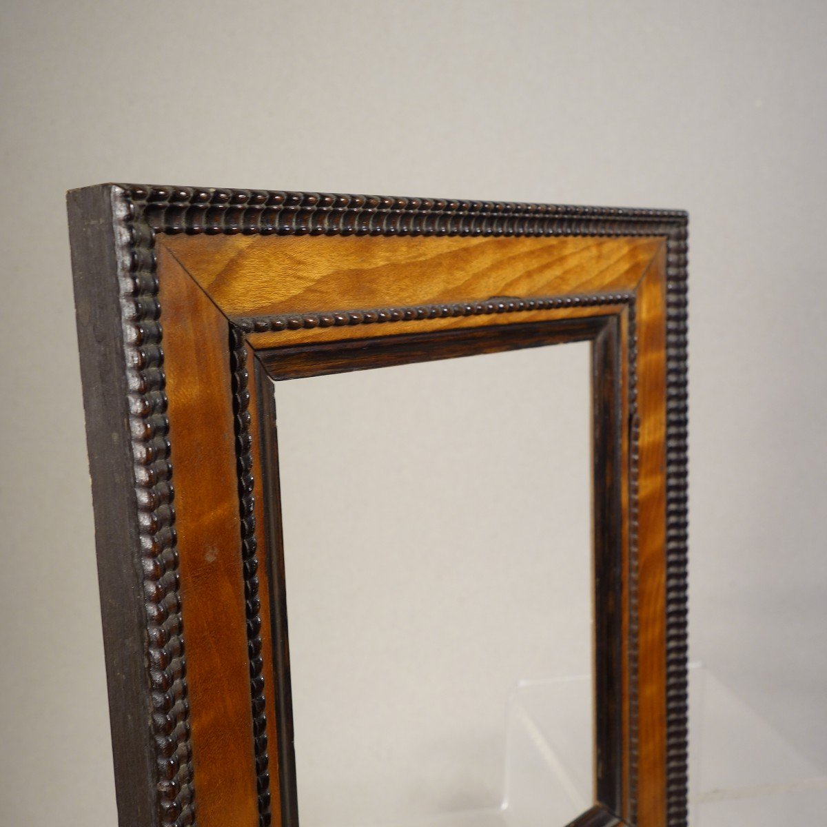 Small Nineteenth Frame Wood Veneer Rebate: 12.5 X 15.5 Cm-photo-3