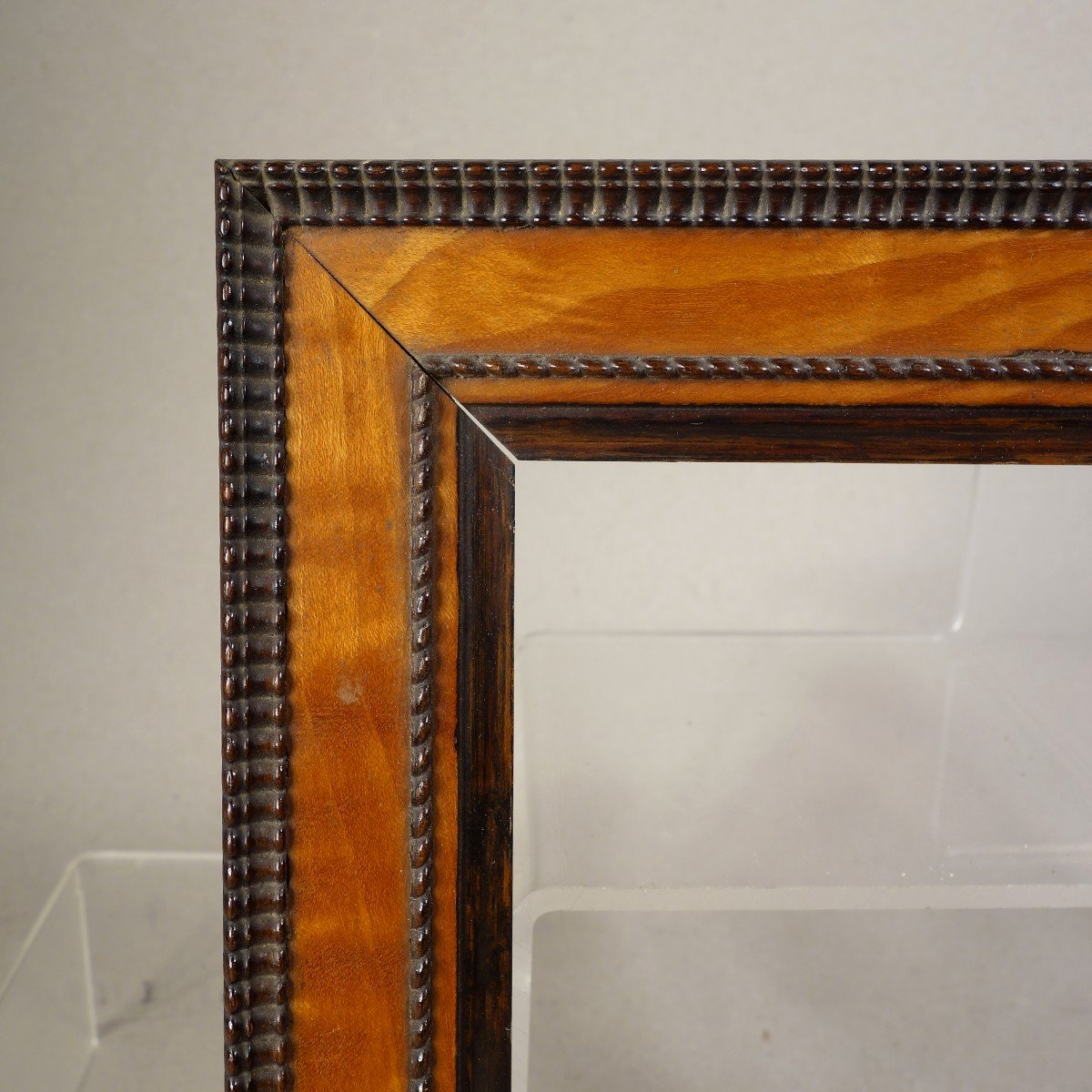 Small Nineteenth Frame Wood Veneer Rebate: 12.5 X 15.5 Cm-photo-2
