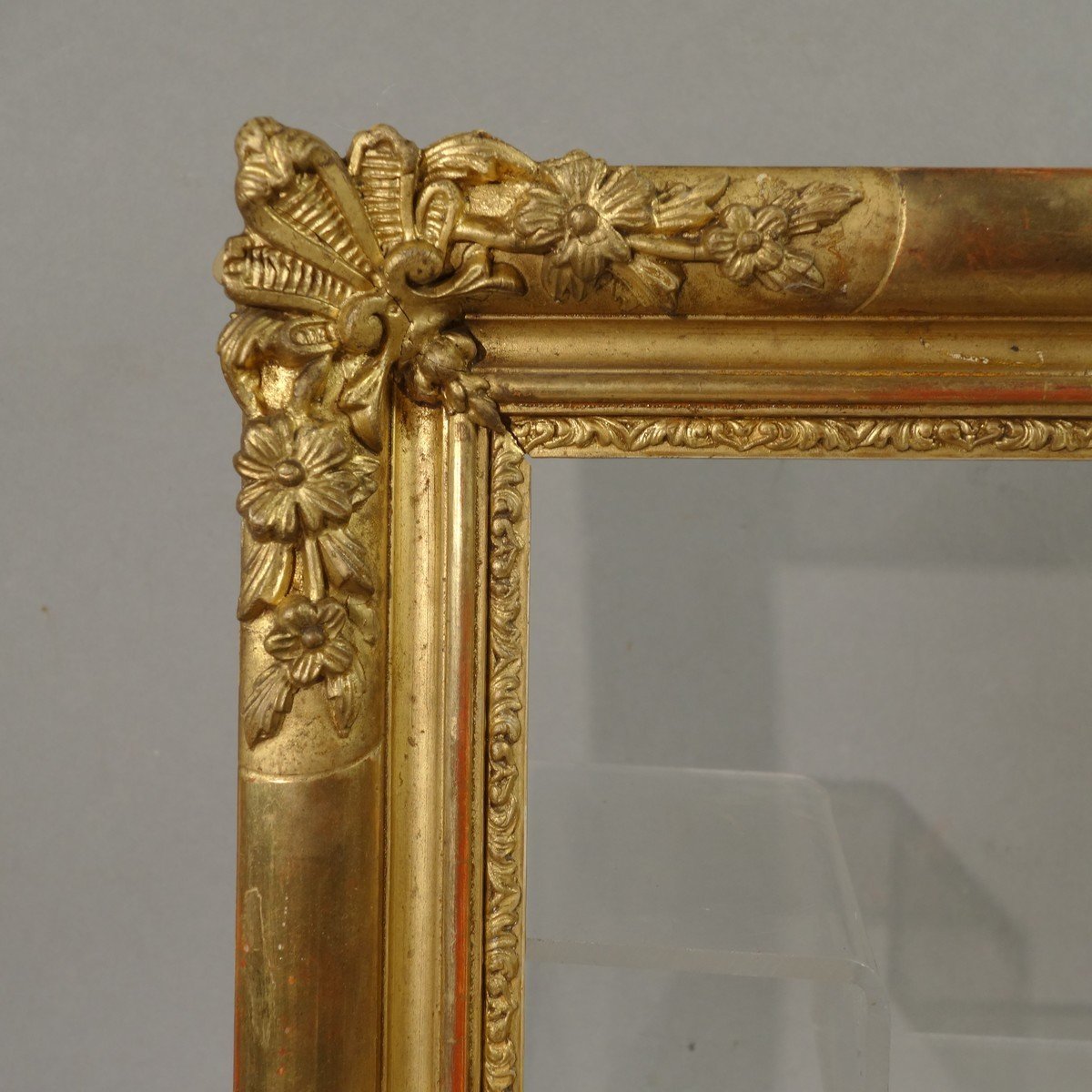 Small Golden Wood Frame Napoleon III Period Rabbet: 23 X 17.5 Cm-photo-2