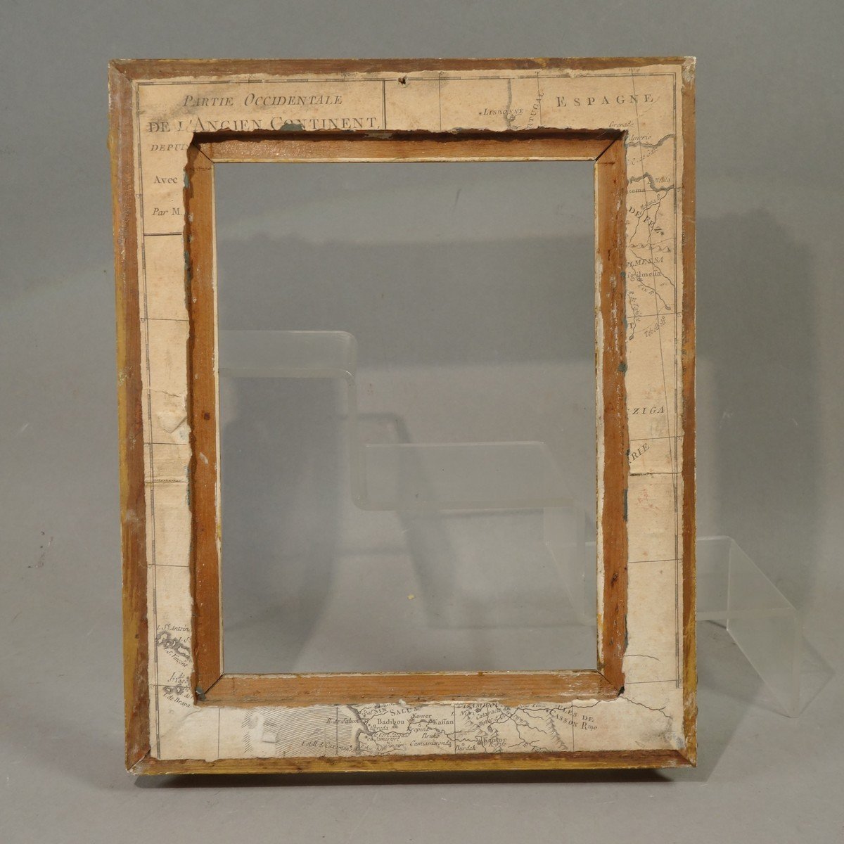 Small Golden Wood Frame Napoleon III Period Rabbet: 23 X 17.5 Cm-photo-2