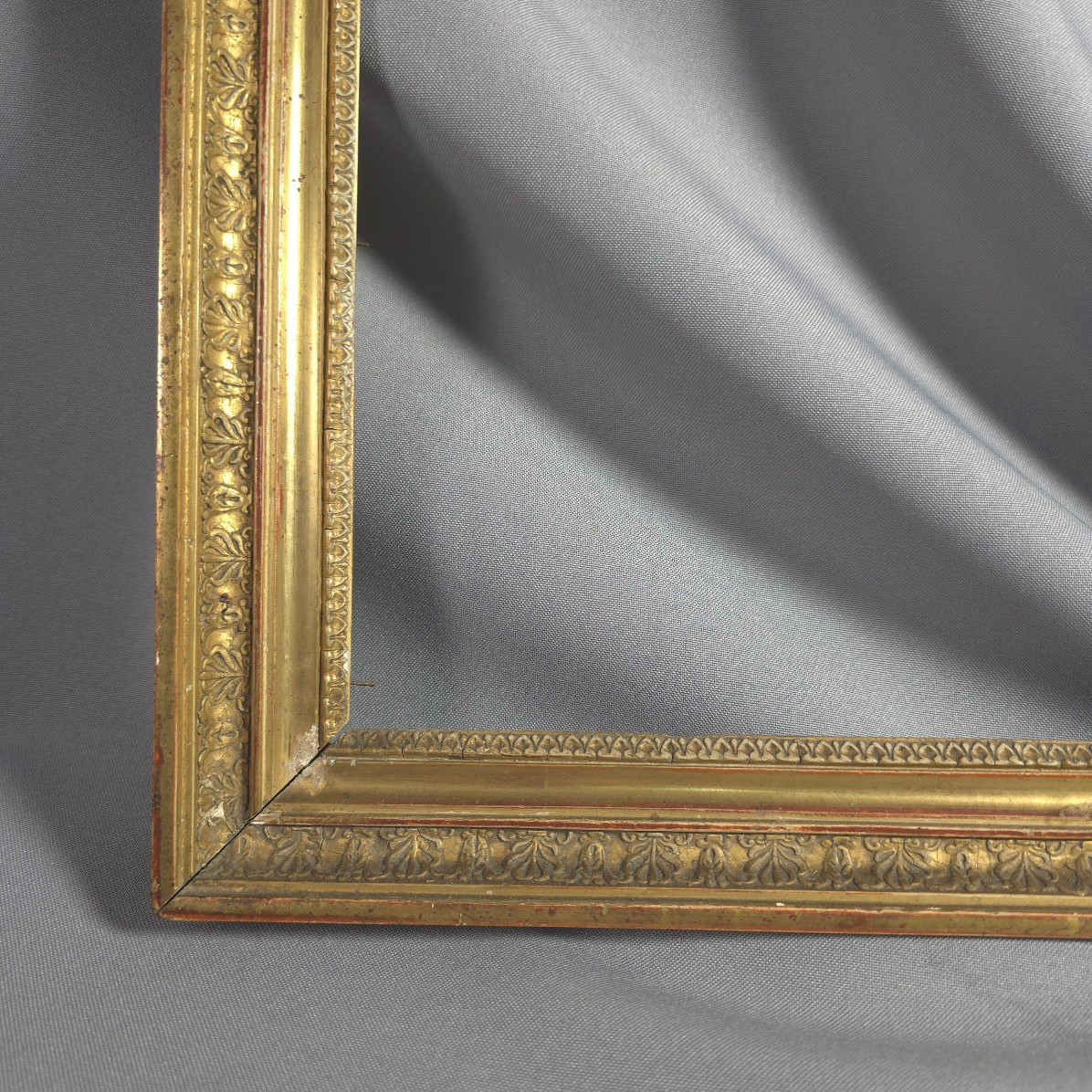 Mid 19th Century Frame Empire Style Rabbet: 26.5 X 32.5 Cm-photo-1