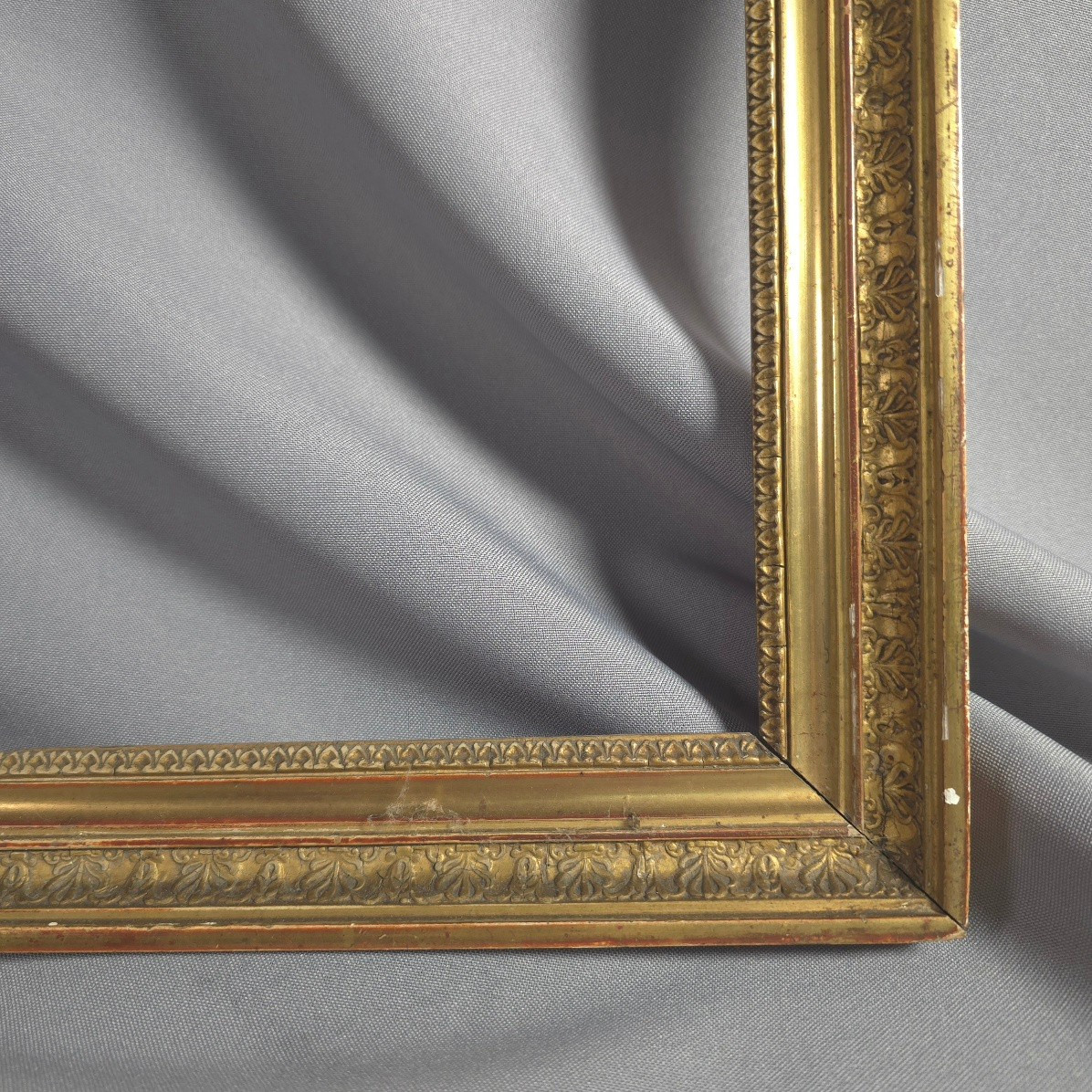 Mid 19th Century Frame Empire Style Rabbet: 26.5 X 32.5 Cm-photo-2