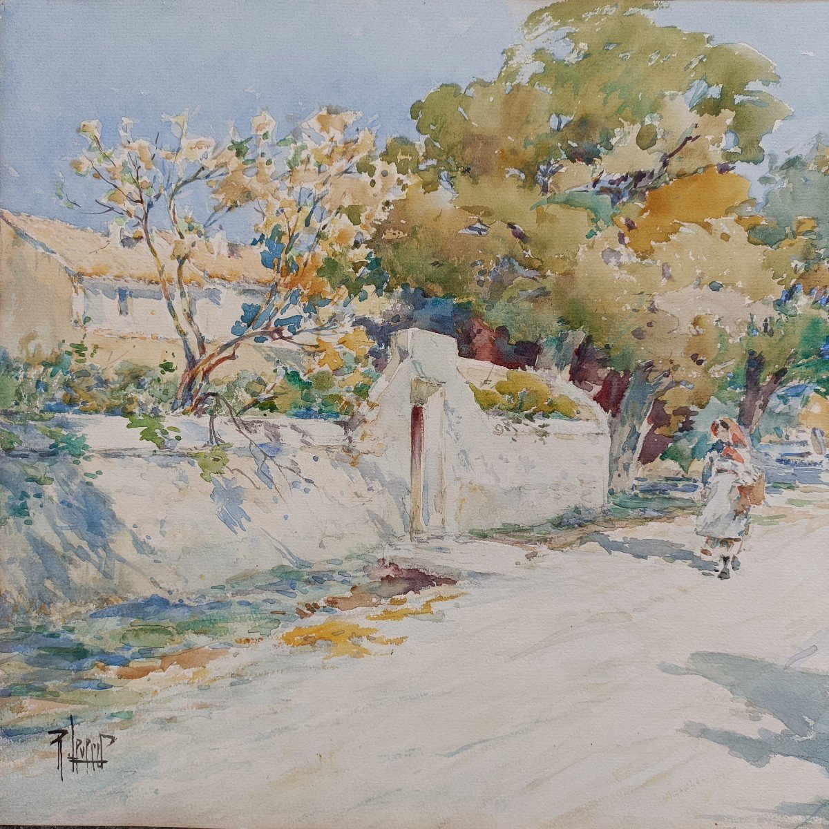 René Leverd (1872-1938) Avignon Aquarelle  Ca 1920-photo-4