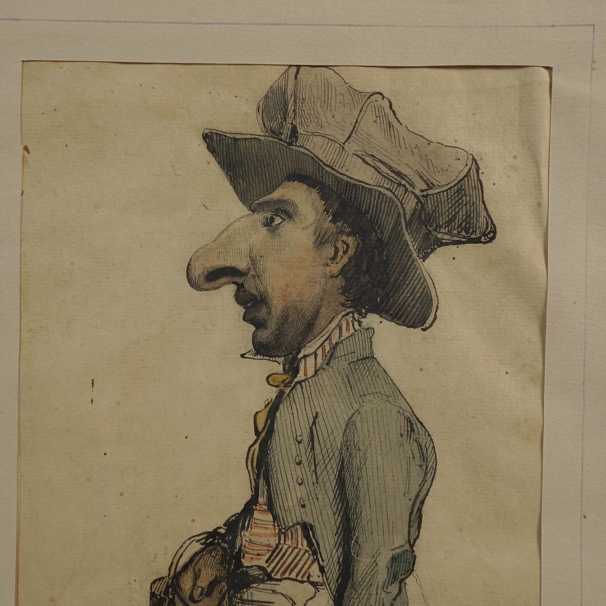 Panthéon Charivarique Acteur : Le Grenadier Aquarelle  Benjamin Roubaud (1811-1847) ? Non Signé-photo-4