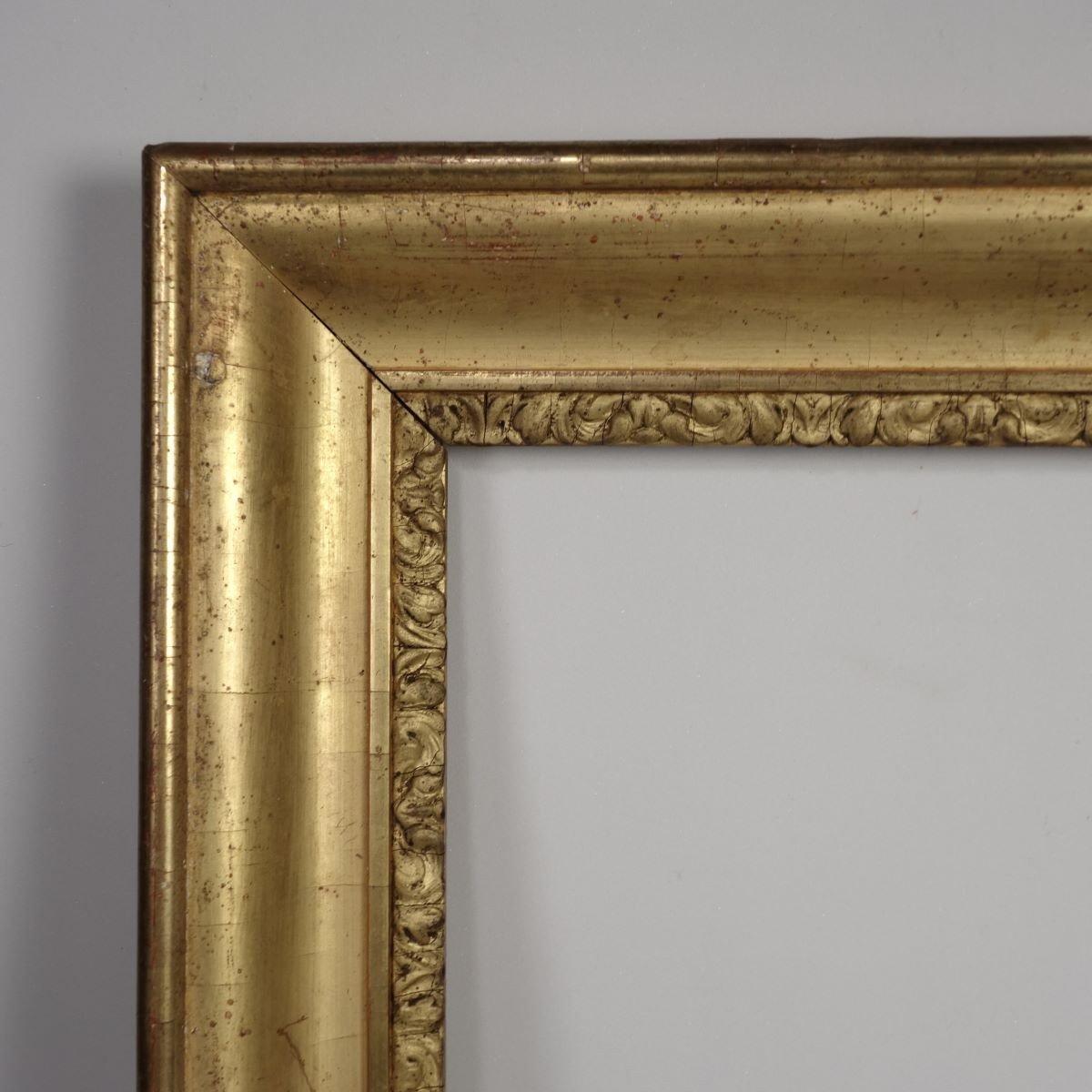 19th Century Frame Gilded Wood Gold Leaf Rebate: 22.5 X 27.5 Cm-photo-2