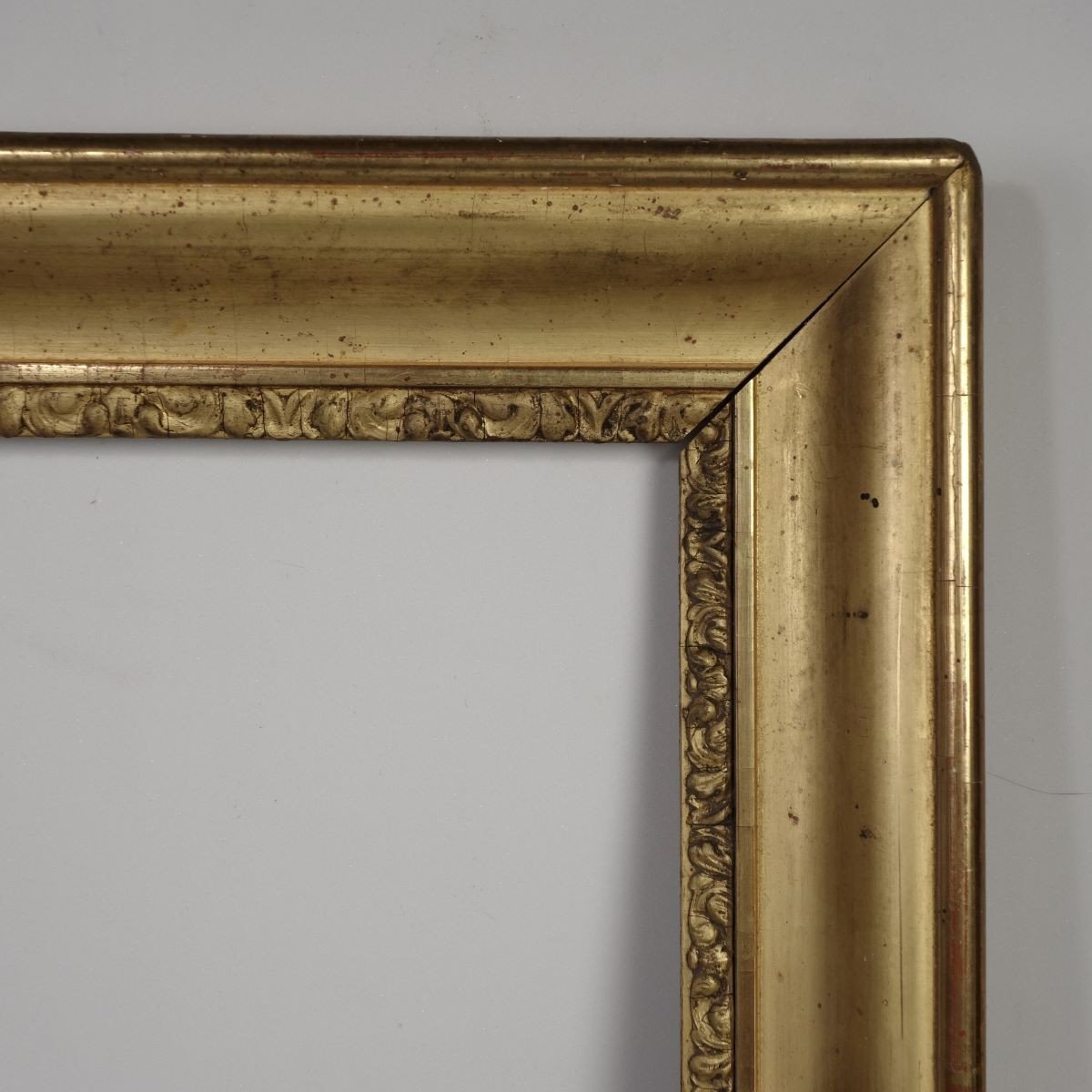 19th Century Frame Gilded Wood Gold Leaf Rebate: 22.5 X 27.5 Cm-photo-3