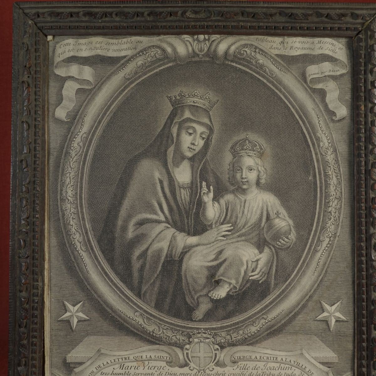 Pierre-Jean Mariette (1694-1774) Lettre De La Vierge Estampe XVIIIe -photo-2