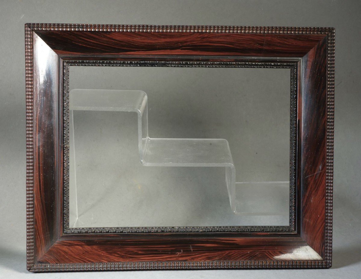 Petit Cadre Milieu XIXe Feuillure : 18,5 X 24,5 Cm