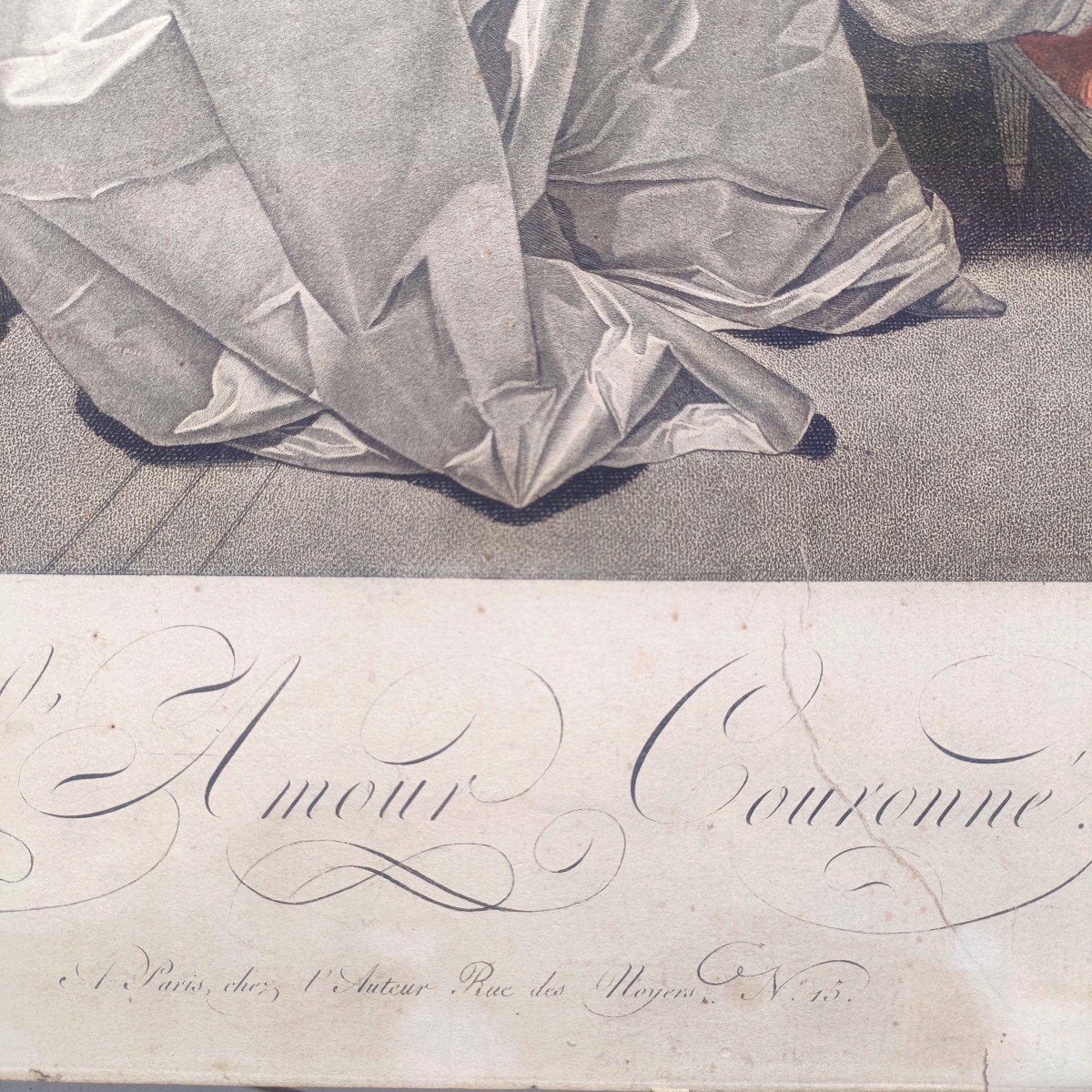 Cazenave After Boilly L Amour Couronné Print Late 18th Century -photo-3