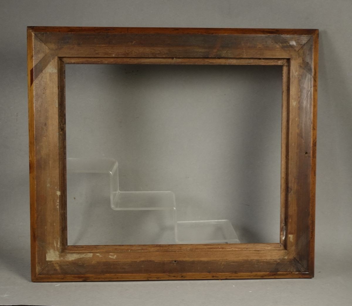 Beautiful 19th Century Burl Walnut Frame And Rosewood Fillets Rebate: 34 X 28.5 Cm-photo-3