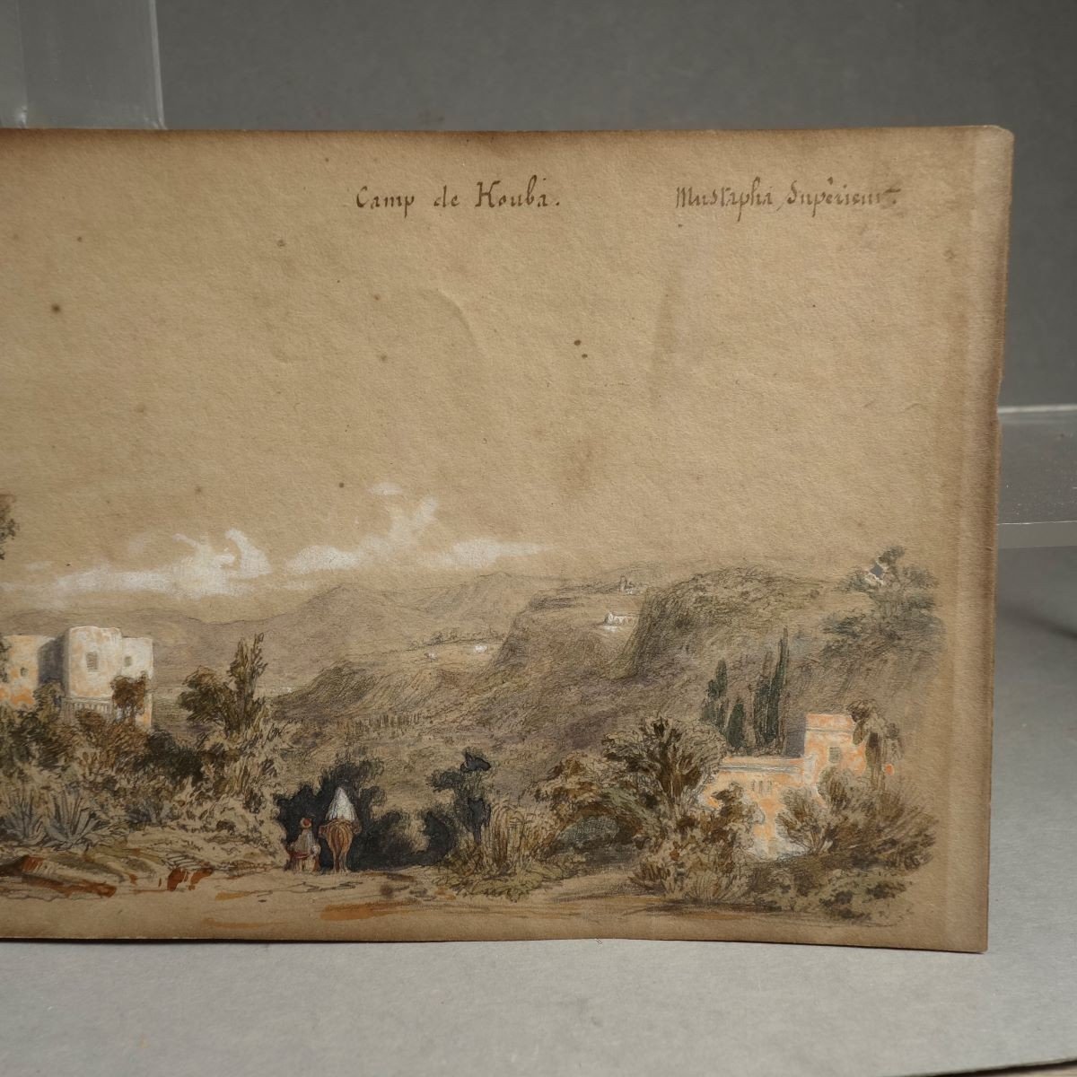 Panorama Isser- Fondouck - Camp De Kouba - Mustapha Algérie Dessin  XIXe orientalisme-photo-4