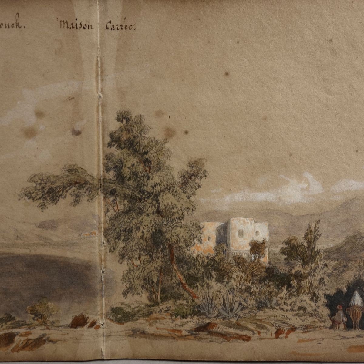 Panorama Isser- Fondouck - Camp De Kouba - Mustapha Algérie Dessin  XIXe orientalisme-photo-6