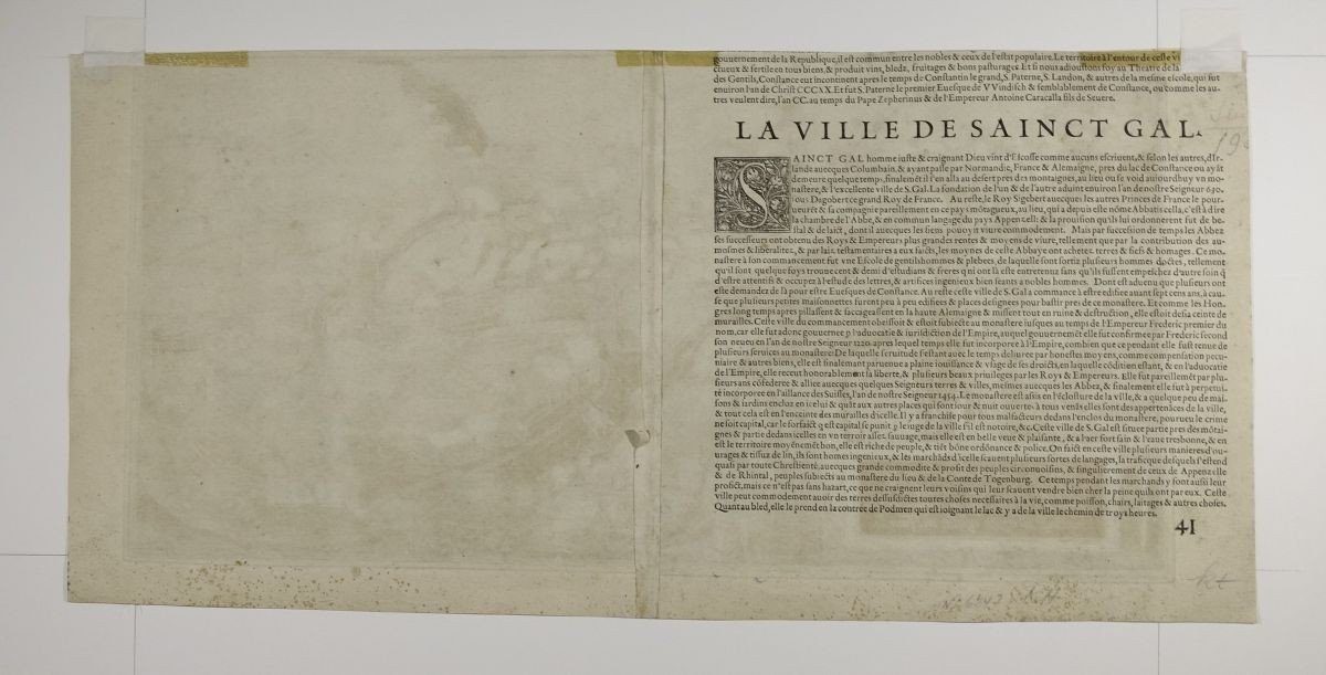 Abbaye Saint-Gall Estampe 1575 Hogenberg Franz graveur-photo-1