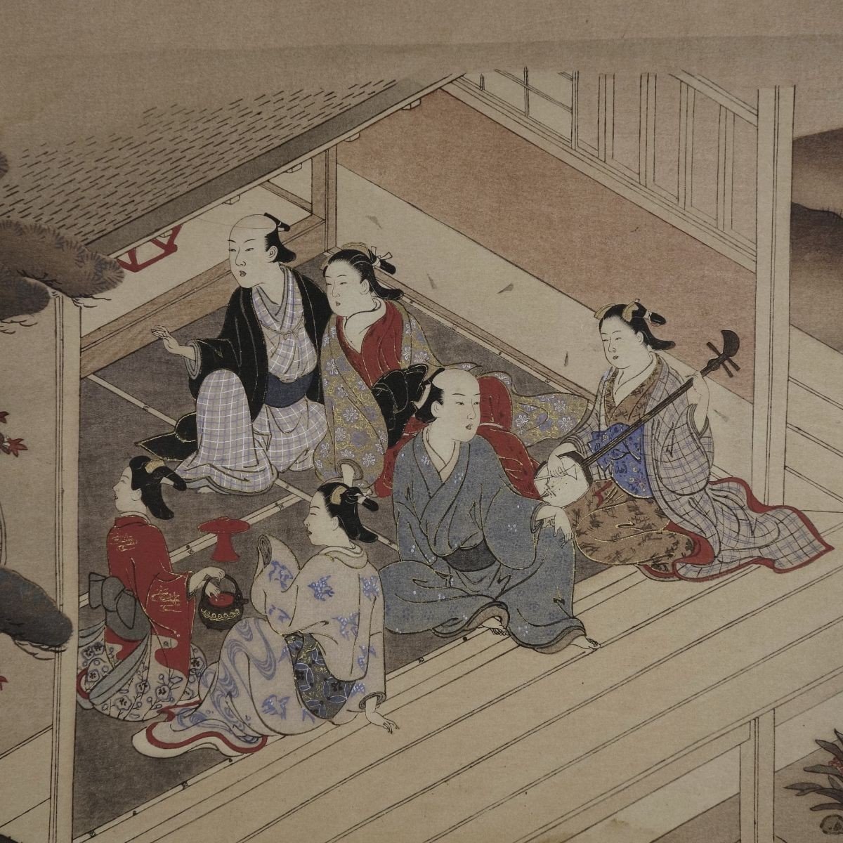 Nishikawa Sukenobu Estampe Japonaise début XXe-photo-2