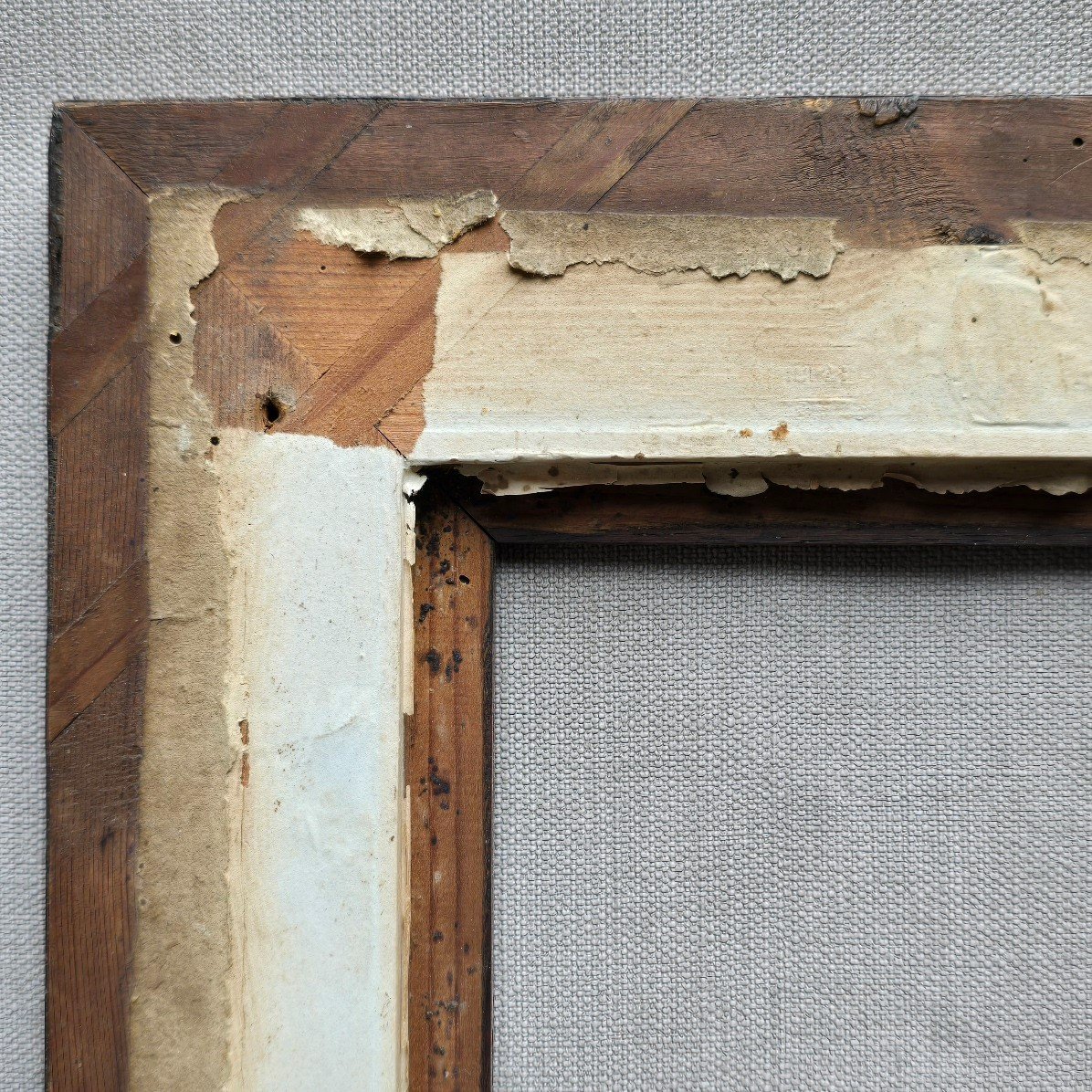 Cadre Louis Philippe Bois Decor Floral Doré Feuillure : 37 X 26,5 Cm-photo-3