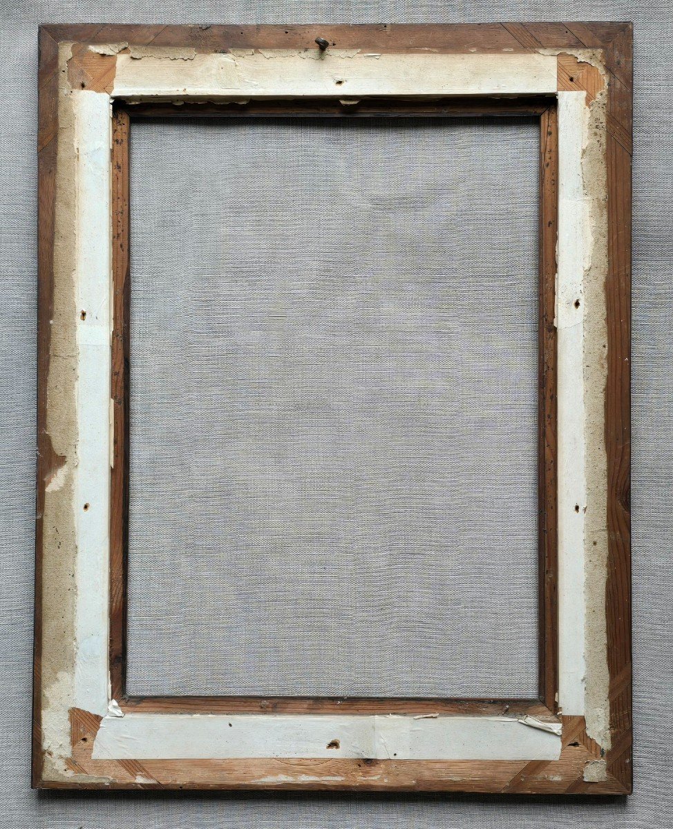 Cadre Louis Philippe Bois Decor Floral Doré Feuillure : 37 X 26,5 Cm-photo-4