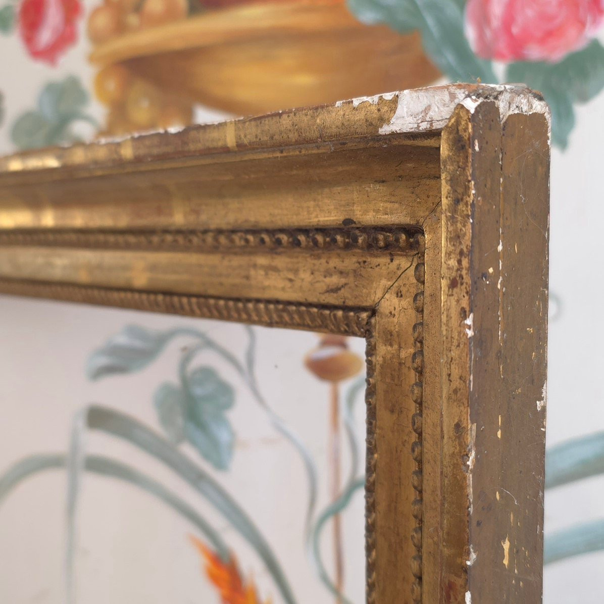 Golden Frame, End Of XVIIIe Century, Rebate: 57.5 X 41.5 Cm-photo-2
