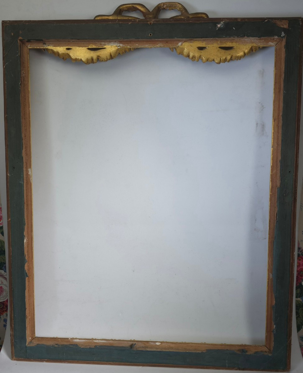 Louis XVI Style Ribbon Knot Frame Rebate: 56 X 45.5 Cm-photo-2