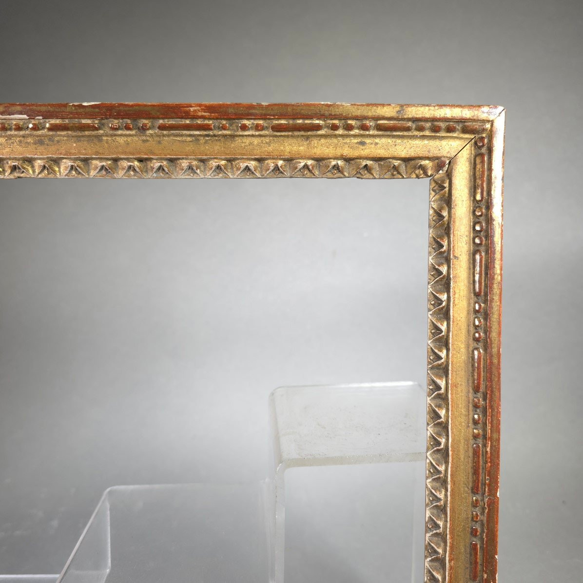 18th Century Baguette Frame In Gilded Wood, Rebate: 20 X 27 Cm-photo-3