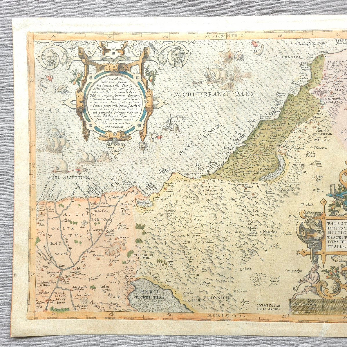 Holy Land Palestine Abraham Ortelius (1527-1598) Period XVI Or Early XVII-photo-2
