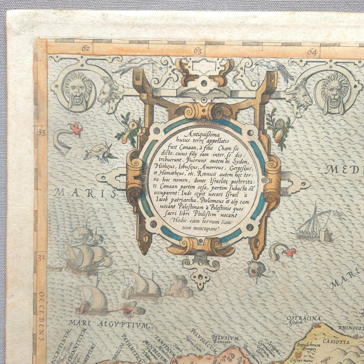 Holy Land Palestine Abraham Ortelius (1527-1598) Period XVI Or Early XVII-photo-4