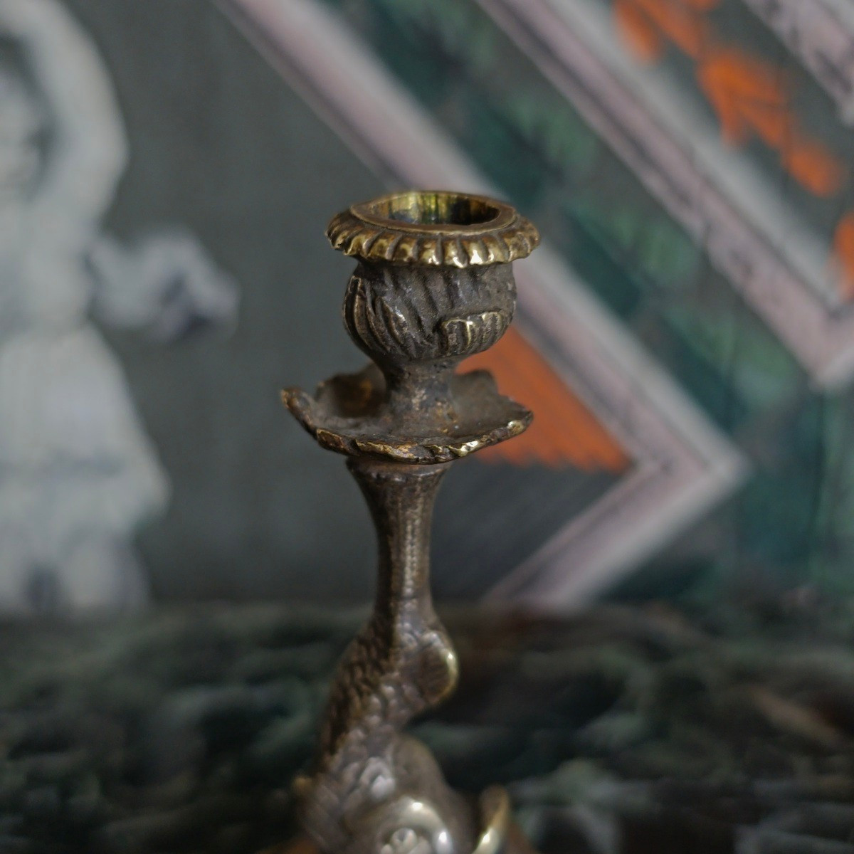 Pair Of Dollhouse Candlesticks, Late XIe Period Decoration-photo-3