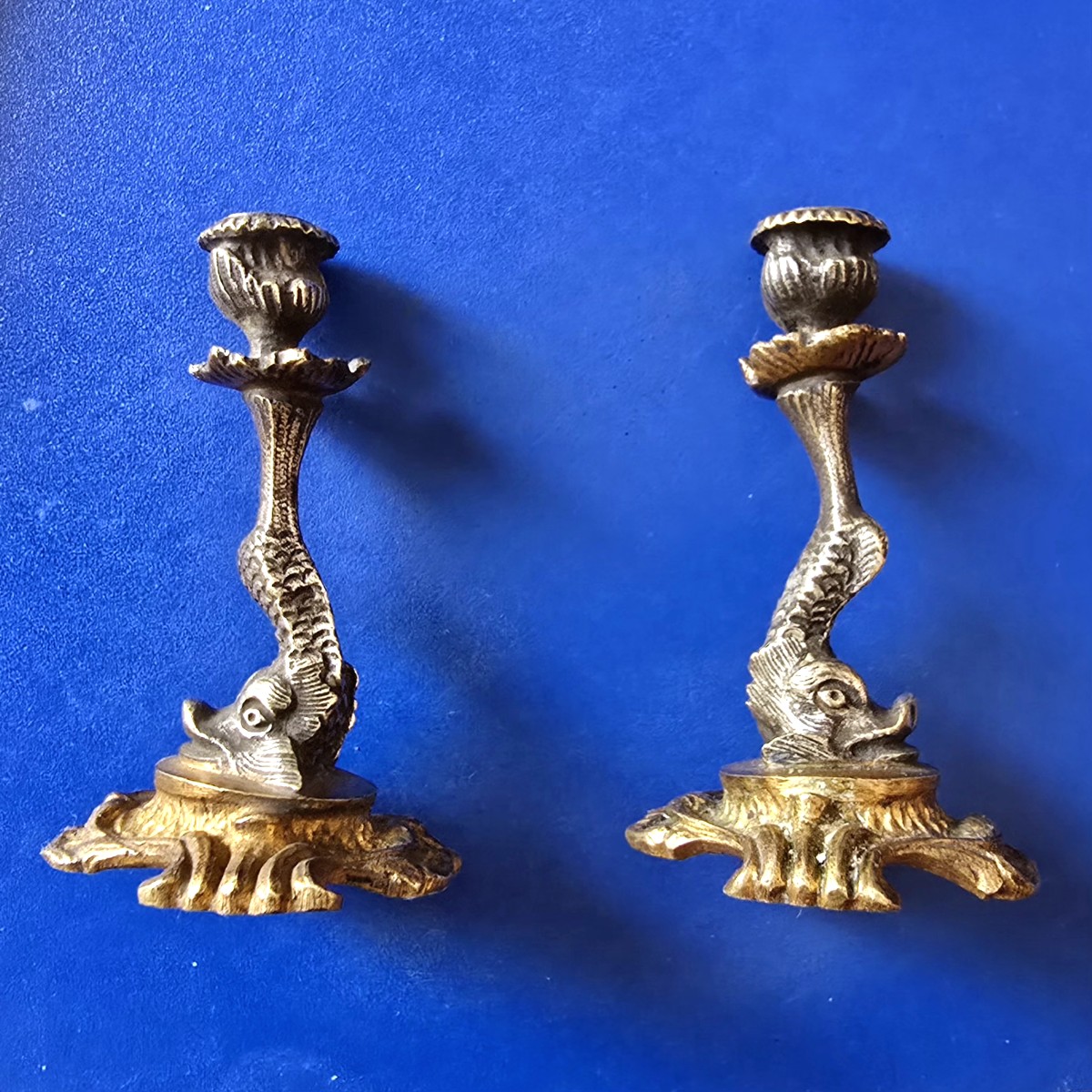 Pair Of Dollhouse Candlesticks, Late XIe Period Decoration