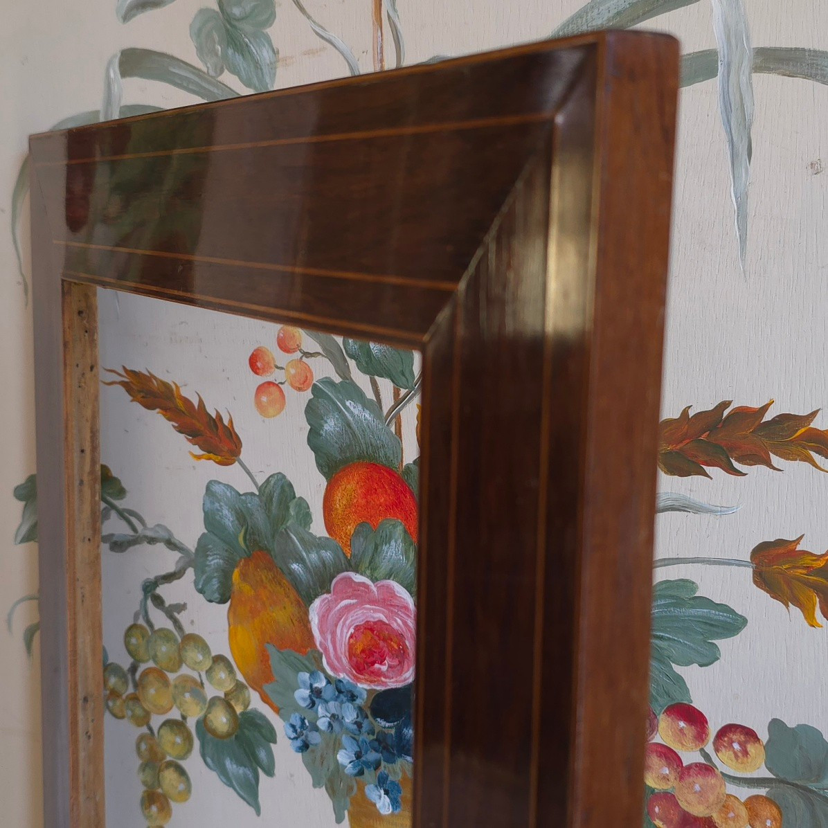Charles X Frame In Rosewood Veneer And Rebate Fillets: 33 X 41 Cm-photo-3